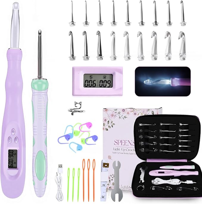 SPEENSUN Light Up Crochet Hook Set by SPEENSUN