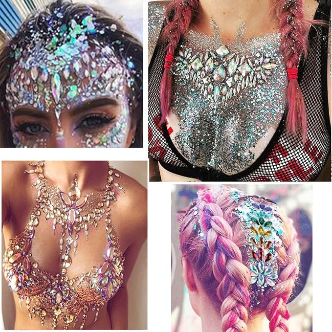 150PCS Mixed Oval and Water-Drop AB Colorful Gems Rhinestones Jewels - Image 2