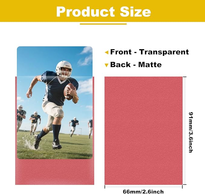 Premium Card Sleeves, 150 Sleeves 2.6''x3.6'' Compatible - Image 2