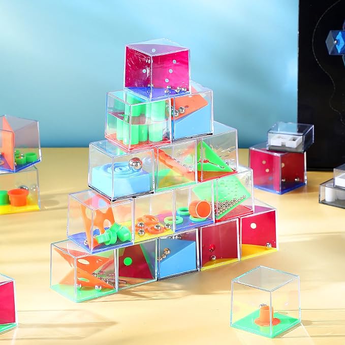 Lenwen 48 Pieces Brain Teaser Puzzles Cubes mini Puzzle Party Favors Goodie - Image 6