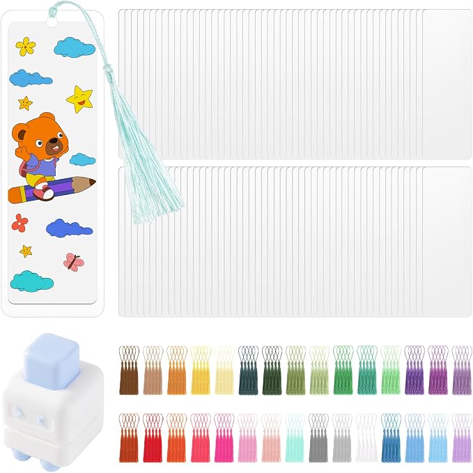 451Pcs DIY Bookmark Making Kit, 12 Mil Bookmark Laminating Pouches by WSICSE
