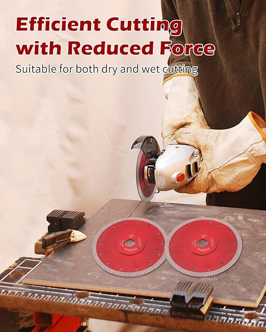 7" Diamond Blade for Angle Grinder, Super Thin Tile Cutting Blade, Diamond Saw Blade Cutting Porcelain Tile Granite Marbles