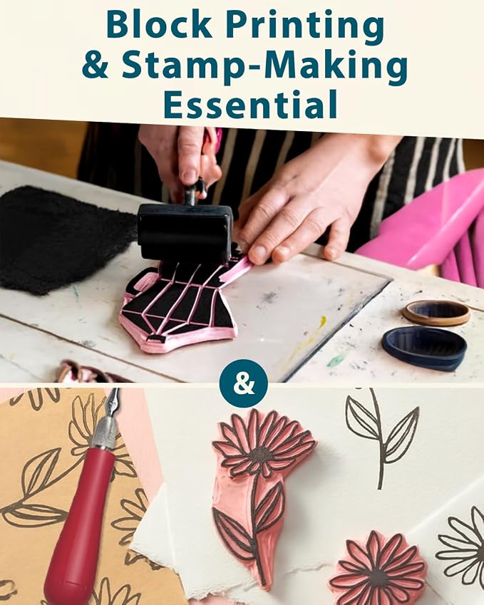 Linocut Kit for Printmaking & Stamp Making: Linocut Tools Block Printing Kit - Image 3