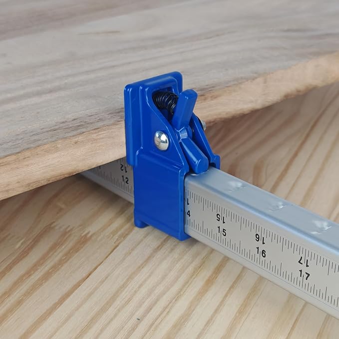 FEIRONG 36 Inch Bar Clamps (2 Pack) - 330LB Capacity, Dual-Scale Ruler (Inch & CM) & 90掳 Angled Jaws for Woodworking, Cabinet Installation, DIY Projects (Blue)