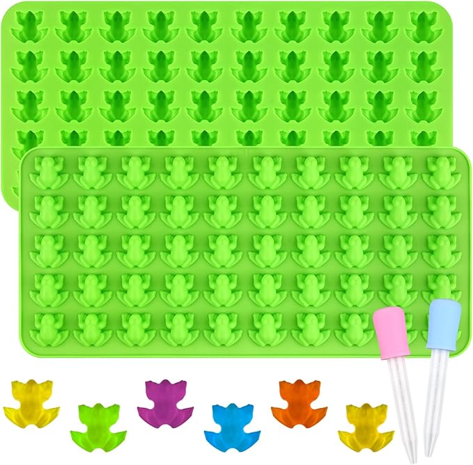 Sakolla Mini Frog Candy Molds, 100 Cavities Silicone Molds by Sakolla