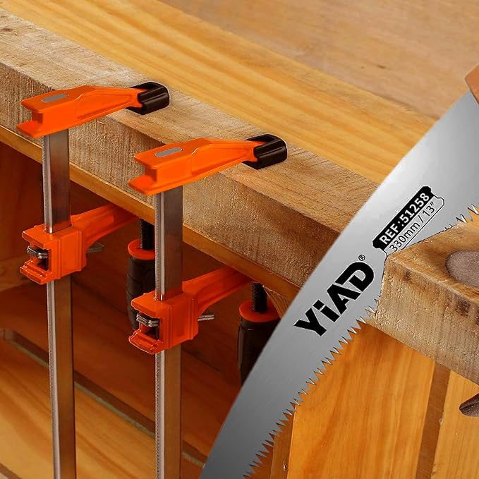 Yiad 6 Inch F Clamps for Woodworking, 4 Pack Heavy Duty Bar Clamps for Glueing, Assembly, Furniture Building, DIY and Workshop Projects