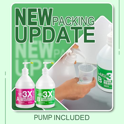 Puduo Crystal Clear Epoxy Resin 1 Gallon Kit - Image 2