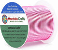 Mandala Crafts 16 Gauge Pink Anodized Aluminum Craft Wire, 100 FT | Colored by MandalaCrafts
