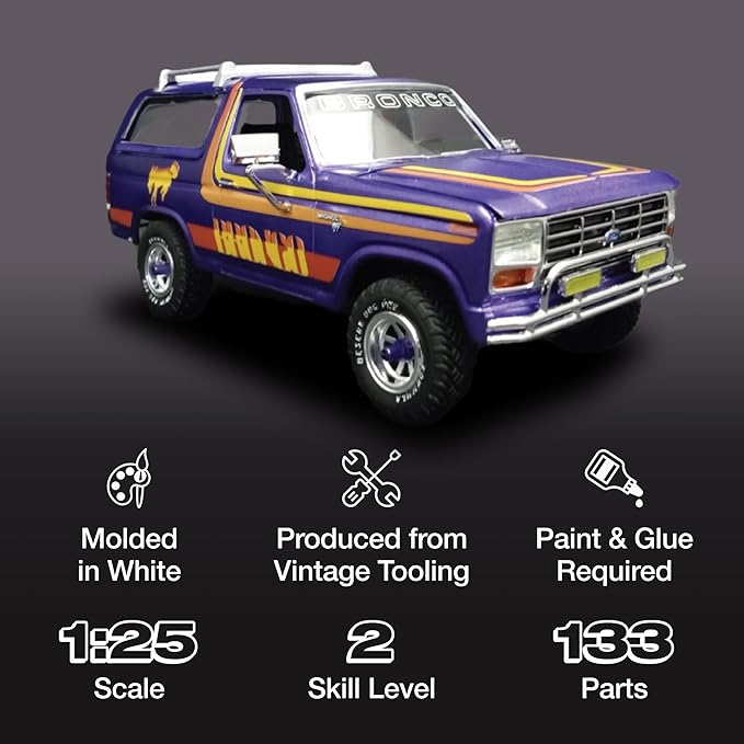 MPC 1980 Ford Bronco 1:25 Scale Model Kit - Image 3
