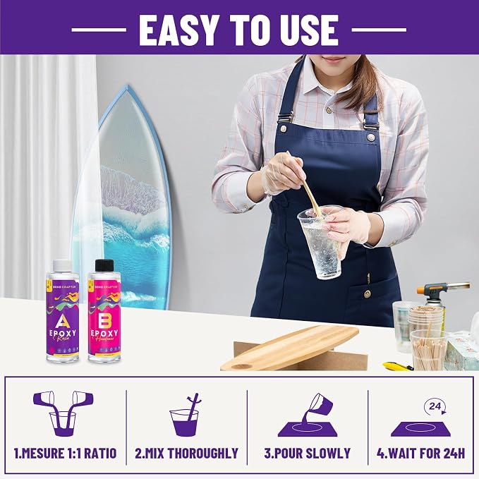 Bond Craftor Epoxy Resin Kit 16OZ, Resina Epoxica Kit - Image 5