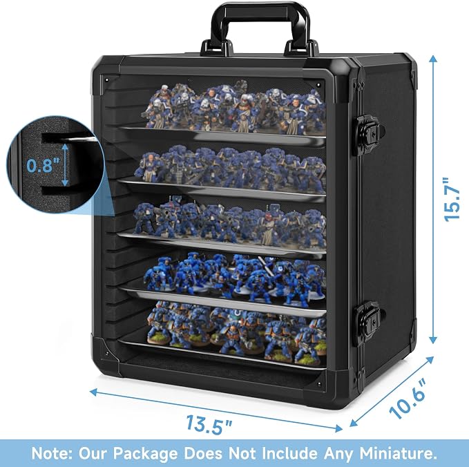 Miniatures Storage Case Miniatures Transport Case Aluminum Alloy Frame - Image 2