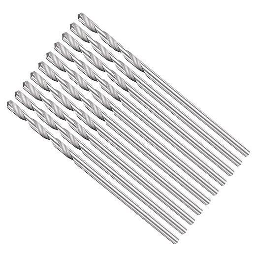 Drill Bit, 1.6mm Cutting Diameter, 4241 HSS 118° Cutting Angle Uncoated Bright Versatile Jobber Bits - (Applications: for Drilling Plastic Wood Soft Metal), 10-Pieces