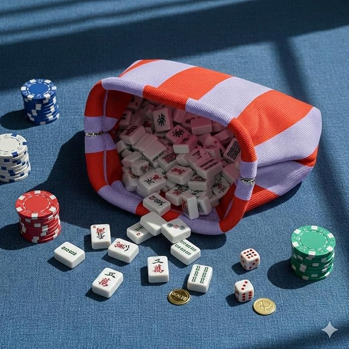 Mahjong Tile Bag Woven Clutch Purses - Image 3