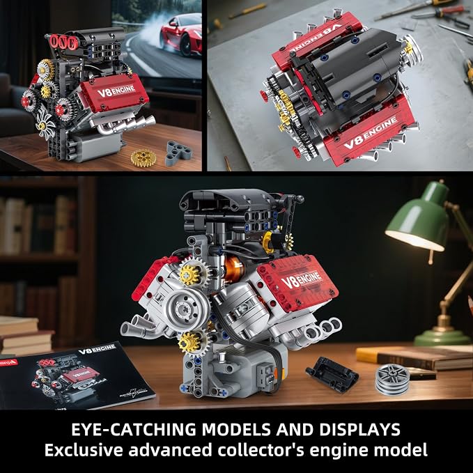WINGIFT V8 Engine Building Set, V8 Engine Model kit that Run, Build Your Own - Image 4