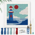 Doodlream Lighthouse DIY Punch Needle Embroidery Kit by Doodlream