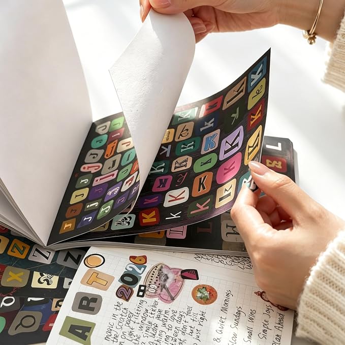 1600+ Pcs Letter Stickers for Scrapbooking, Alphabet Sticker Book for DIY | - Image 2