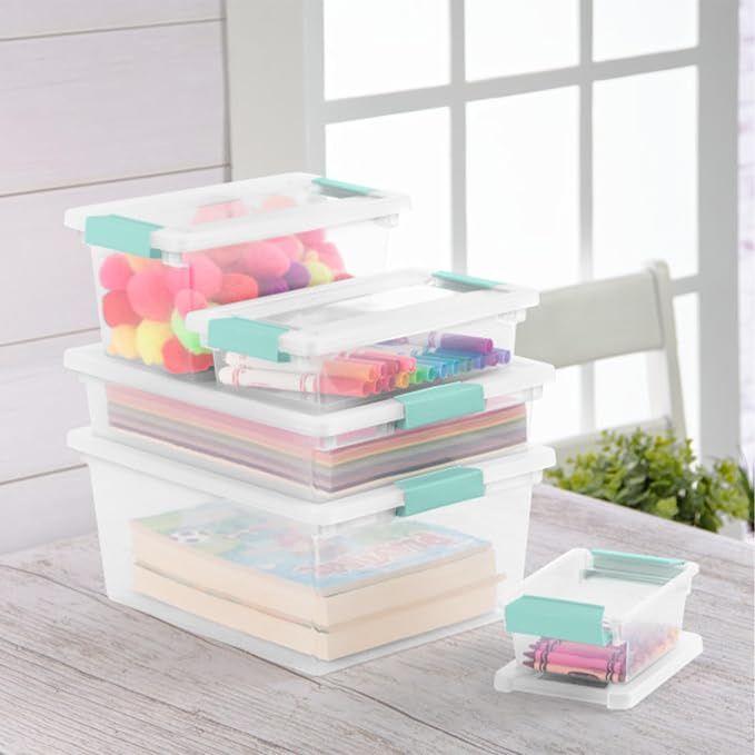 Sterilite Clip Box, Stackable Small Storage Bin - Image 8