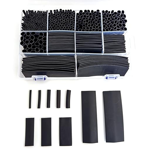 10 Sizes 505 Pieces Large Adhesive Heat Shrink Tubing Kit 3:1 Ratio Industrial Marine Grade Waterproof