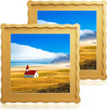 12x12 Wavy Picture Frame With Mat by Unknown