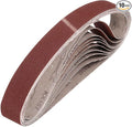 HARFINGTON 1 x 18 Inch Sanding Belts, 10 Pcs 120 Grits Aluminum Oxide Abrasive Belt Sander File Belt for Woodworking, Metal Polishing, Knife Sharpener