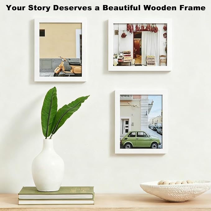 RPJC 8x10 inch Picture Frames Made of Solid Wood High Definition Glass - Image 4