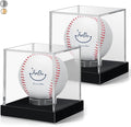 JupDec Baseball Display Case for Single Autograph Ball, UV Protected Stand Box by JupDec