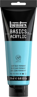 Liquitex BASICS Acrylic Paint, 250ml Tube, Light Blue Permanent by Liquitex