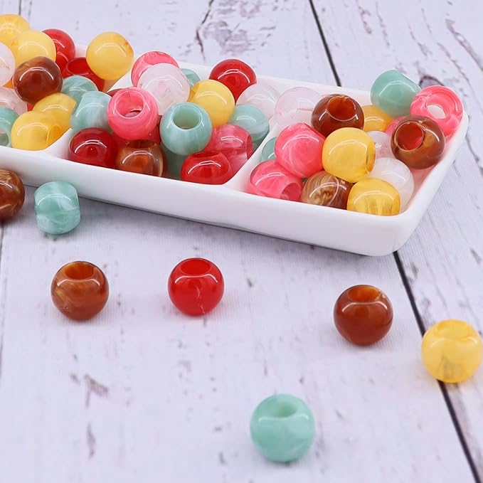 100pcs 14mm Acrylic Mix Color Pop Spring Beads Large Holle - Image 7