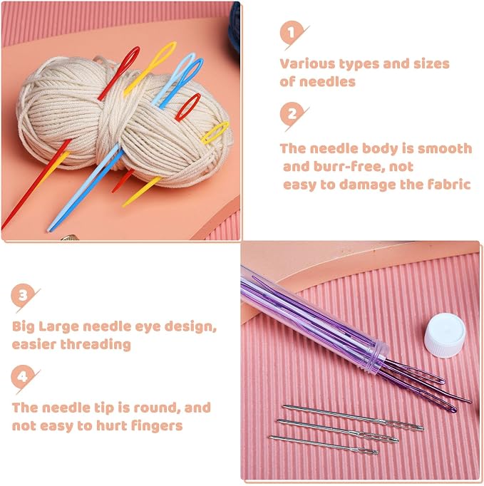 150 Pcs Yarn Needle Set, Bent Tapestry Needles, Darning Needles - Image 4