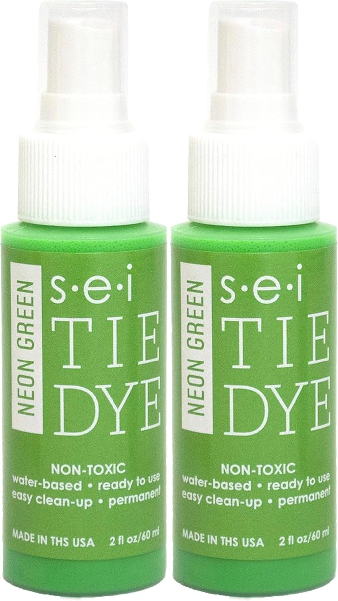 S.E.I. Neon Green Tie Dye Spray Bottle: 2oz. Non Toxic Fabric Dye Spray by SEI