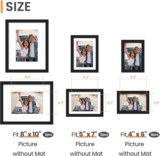 upsimples 19 Pack Picture Frames Collage Wall Decor - Image 2