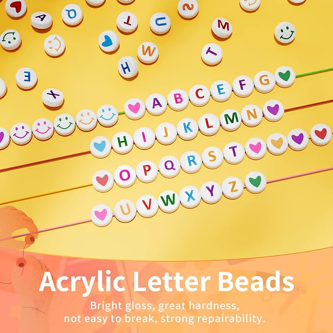 ARTDOT 800 Pieces Assortment Letter Beads - Image 3