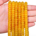 Songxi 5x8mm Natural Yellow Stone Rondelle Beads, Gemstone by SongXi