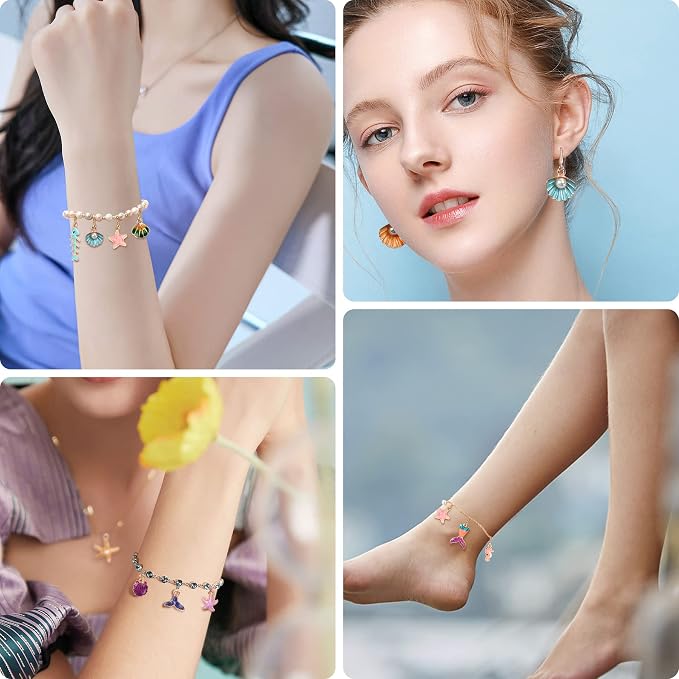 MARFOREVER 120 Pcs Ocean Themed Sea Charms - Image 7