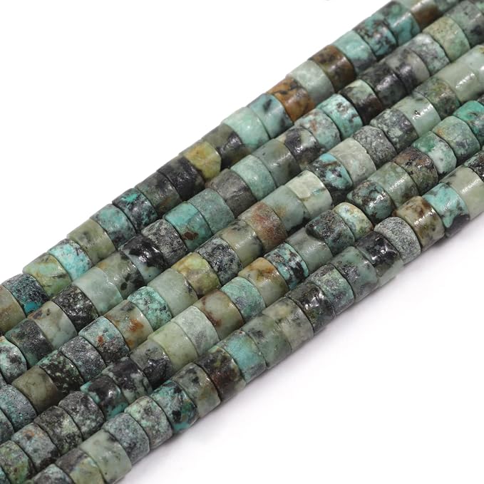 150Pcs 4×2mm Natural African Turquoise Spacer Stone Beads by Nitopupu