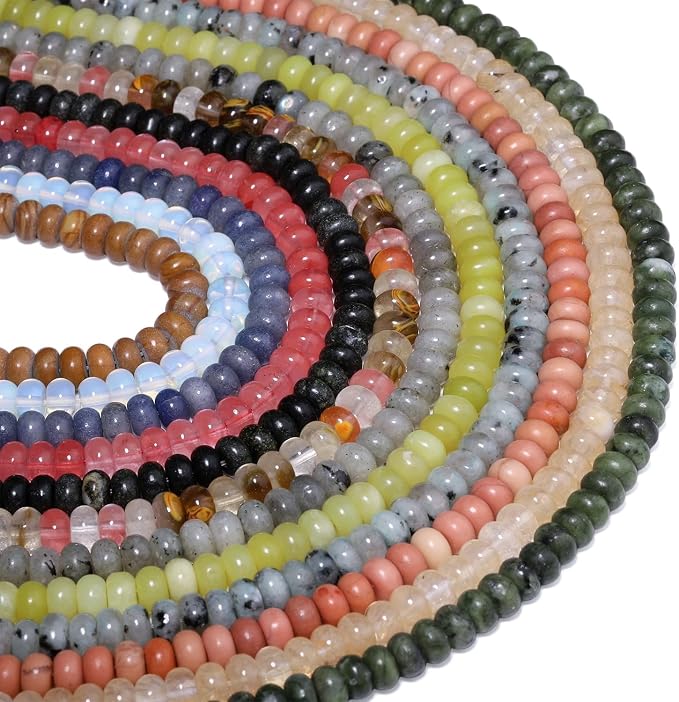 Songxi 5x8mm Natural Matte Red Rhodonite Stone Rondelle Beads, Gemstone - Image 7