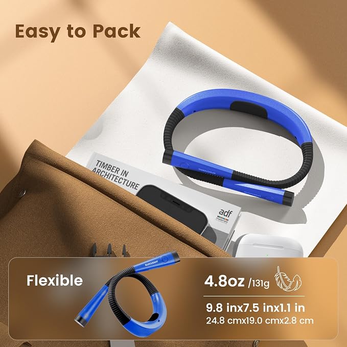 Glocusent Book Light, 3-Color & 6-Brightness Reading Light, Bendable Neck Light - Image 5