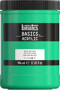 Liquitex BASICS Acrylic Paint, 946ml Jar, Bright Aqua Green by Liquitex