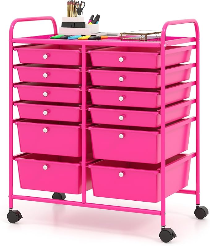 BECOMFORT 12-Drawer Rolling Cart by BECOMFORT