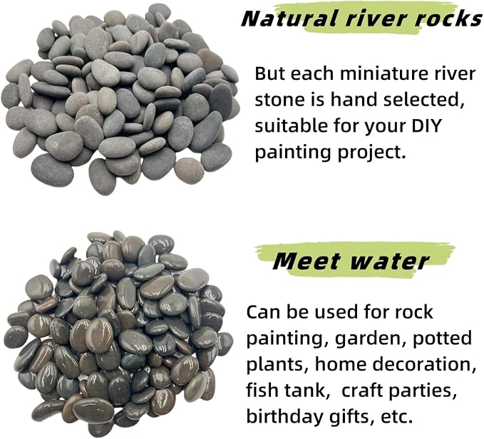 CYLHCM 100PCS Tiny Painting Rocks, DIY Pebble - Image 3