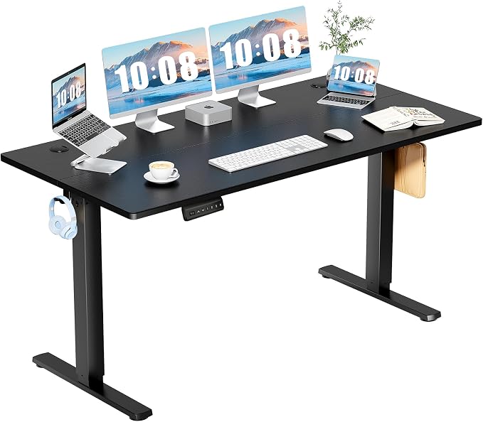 DUMOS 63 Inch Electric Standing Desk Height Adjustable, Sit to Stand Computer by DumosLifestyle