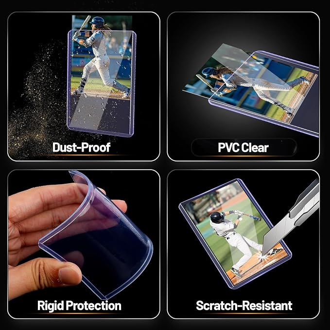 500 Hard Plastic Card Sleeves – 500 Toploads, 35PT Baseball Card Protectors - Image 2