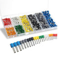 800PCS Wire Ferrules, Sopoby Insulated Ferrule Crimp Pin Terminal Kit for Electrical Projects, AWG 24-10, 8 Sizes