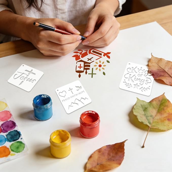 72 Pcs Christian Cross Stencils - Image 8