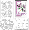 Flowers Clear Stamps and Dies for Card Making Layering Coloring Stencil Set by ACRNIGHEET
