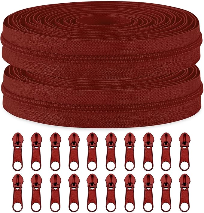 Sawoake 10 Yards Bulk Zipper, Zippers by Zipper