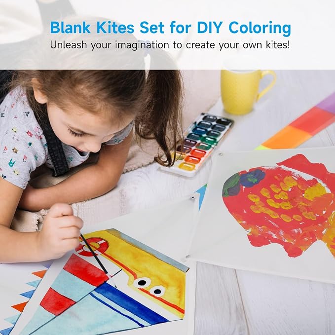 DIY Blank Kites for Kids, Bulk Kites for DIY Decorating Coloring, Kite Making - Image 3