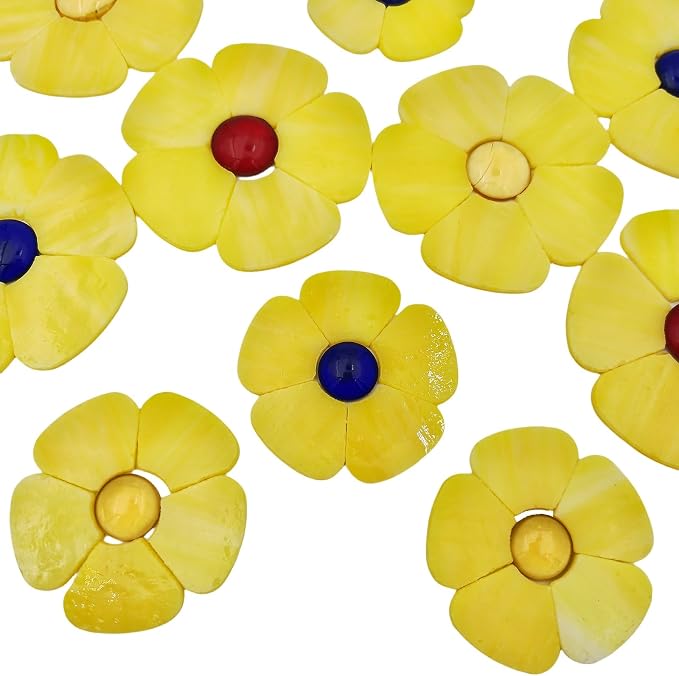 Esweny 12 Flower Stained Glass Mosaic Tiles - Image 6