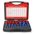Nut and Bolt Thread Checker - 54 PCS Nut and Bolt Gauges Individually Housed in Case (27 Inch & 27 Metric) Specially Suitable for Size Check on Tricky and Narrow Area