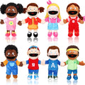 Lenwen 8 Piece Kids Hand Puppet Gifts Set 12 Inch Multicultural Plush Hand by Lenwen